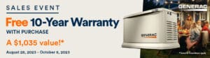 free 10-year warranty coupon from generac