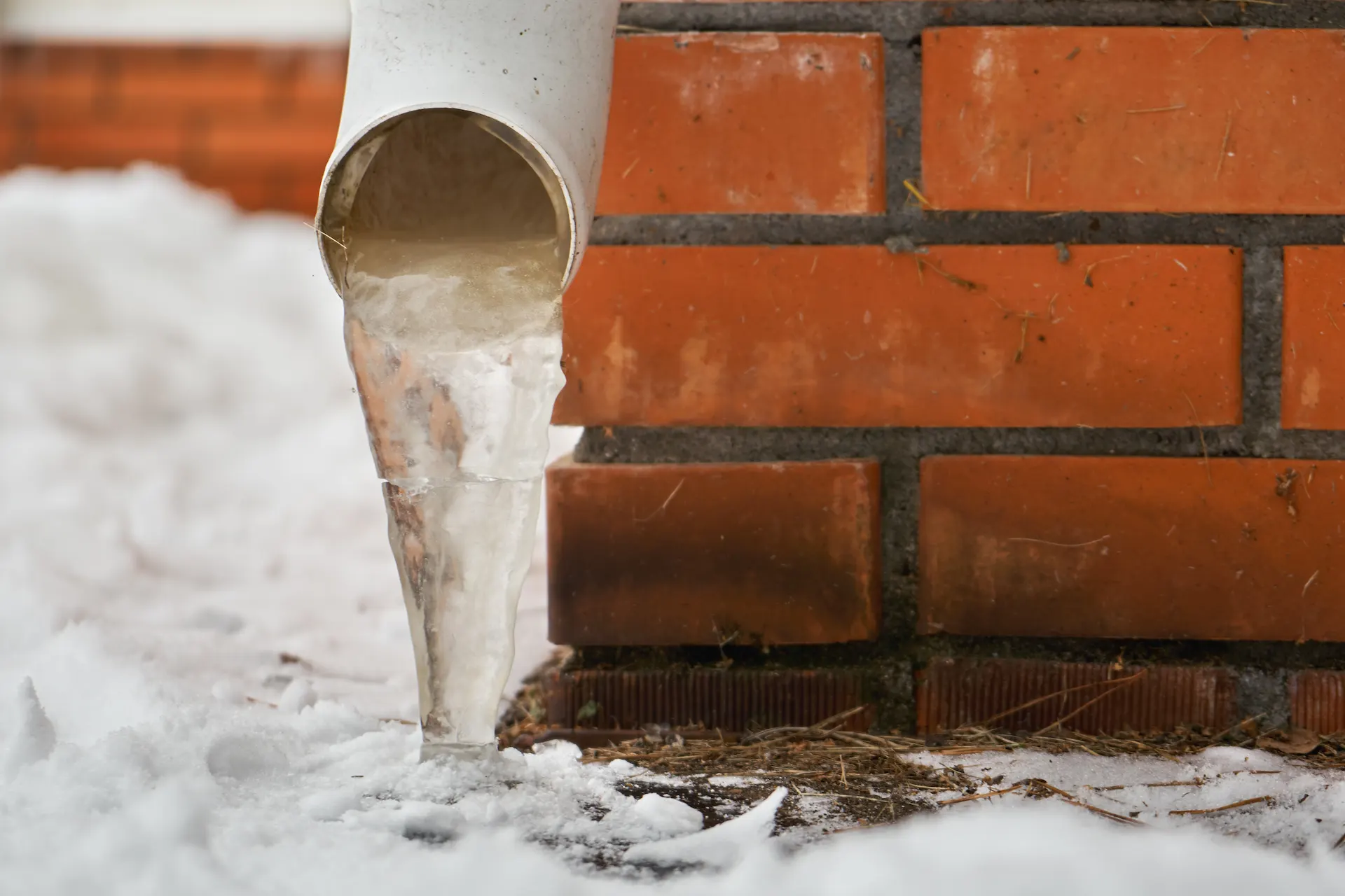 frozen pipe potentially causing damage